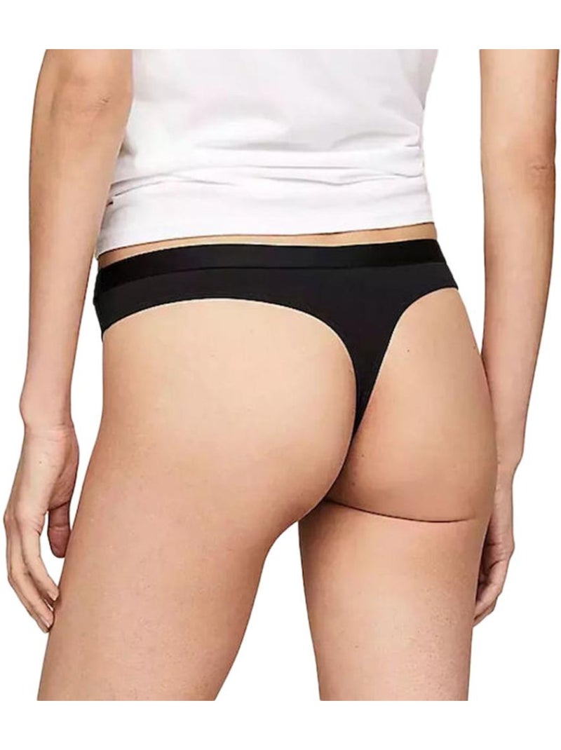 3x Strings Femme Tommy Hilfiger Thong Noir - Kiabi