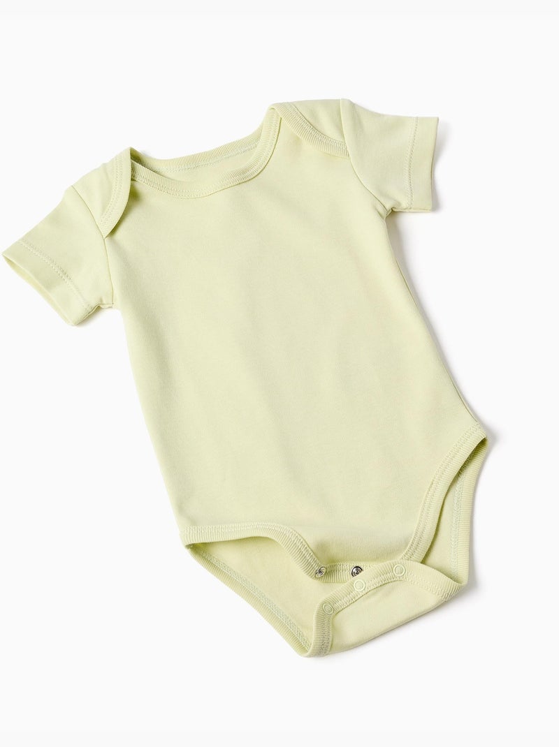 4 bodies en coton avec motif de crocodile Blanc Jaune - Kiabi