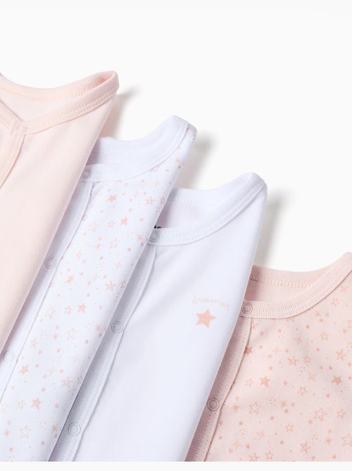 4 Bodies en coton sans manches - Kiabi