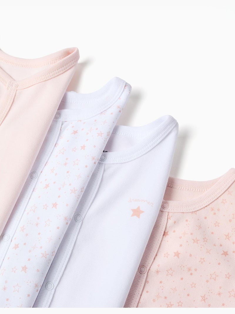 4 Bodies en coton sans manches Multicolore - Kiabi