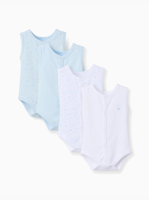 4 Bodies en coton sans manches - Kiabi