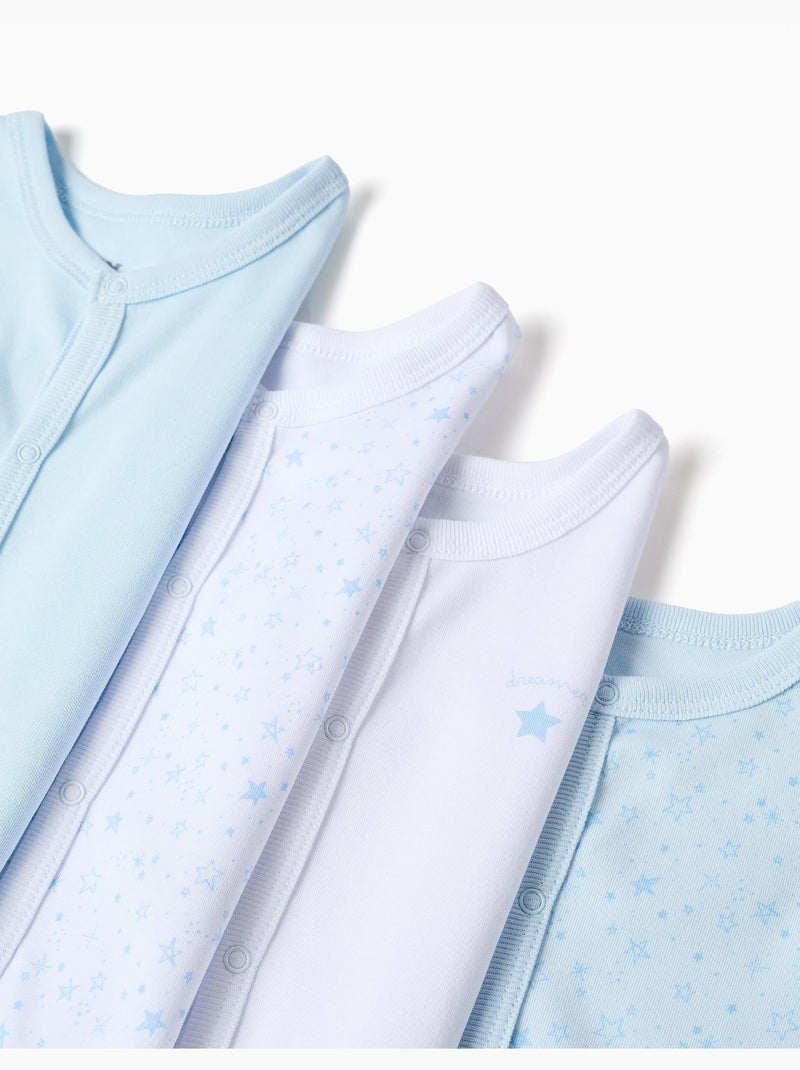 4 Bodies en coton sans manches Multicolore - Kiabi