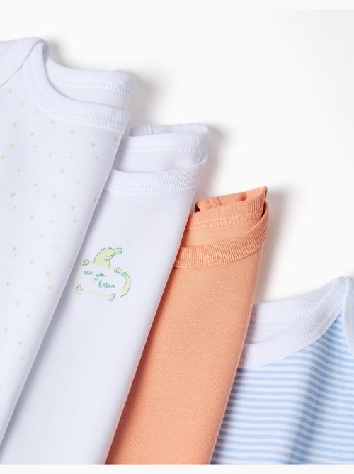 4 Bodies sans manches à imprimés - Kiabi