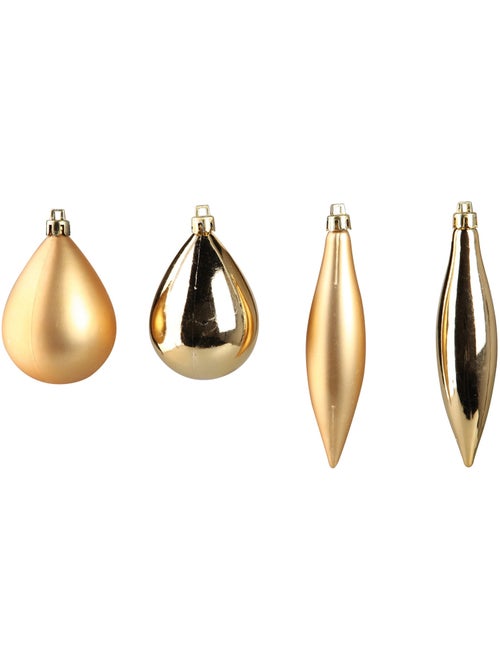 4 boules de sapin de noel olive et glacon - Kiabi