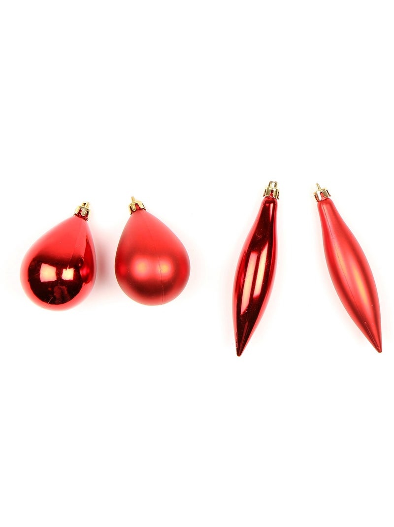 4 boules de sapin de noel olive et glacon Doré - Kiabi