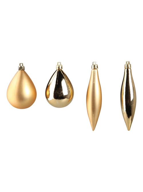 4 boules de sapin de noel olive et glacon - Kiabi