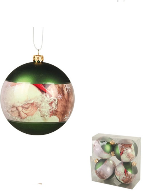 4 boules pere noel - Kiabi