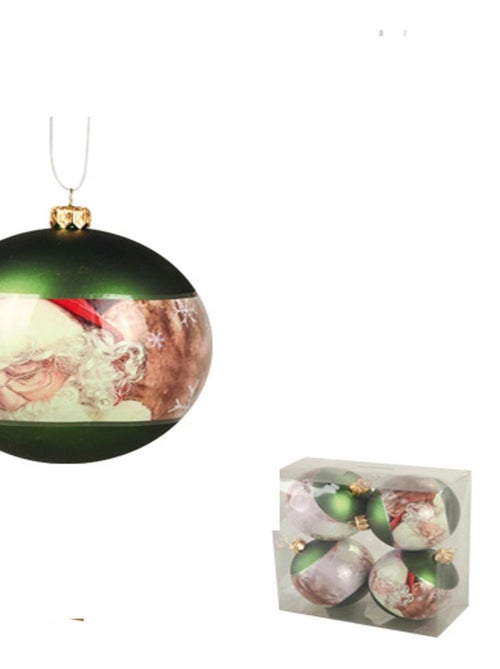 4 boules pere noel - Kiabi