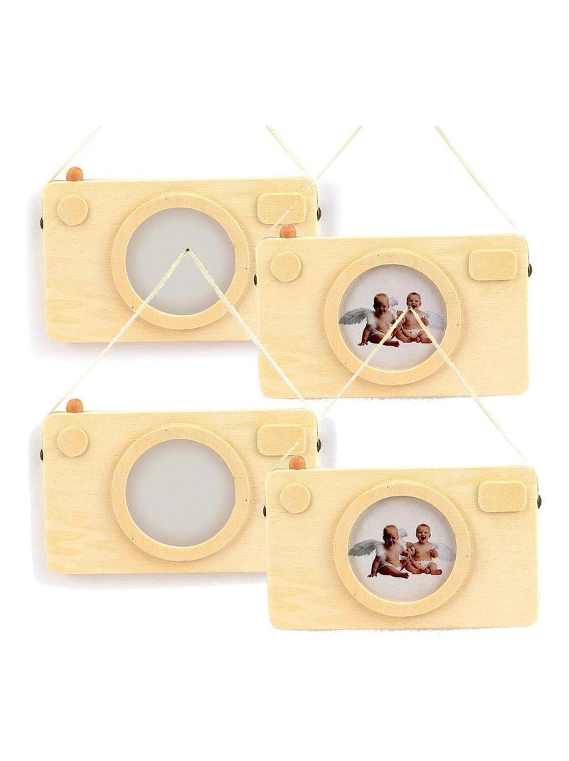 4 cadres photo en bois - Appareil photo Polaroïd - Graine Créative Beige - Kiabi
