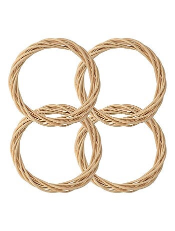 4 couronnes décoratives en osier 25 cm - Artemio