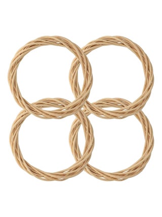 4 couronnes décoratives en osier 25 cm - Artemio