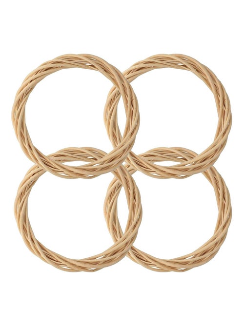 4 couronnes décoratives en osier 25 cm - Artemio - Kiabi