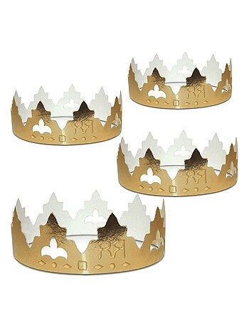 4 couronnes en carton pour galette des rois - - Chevalier Diffusion