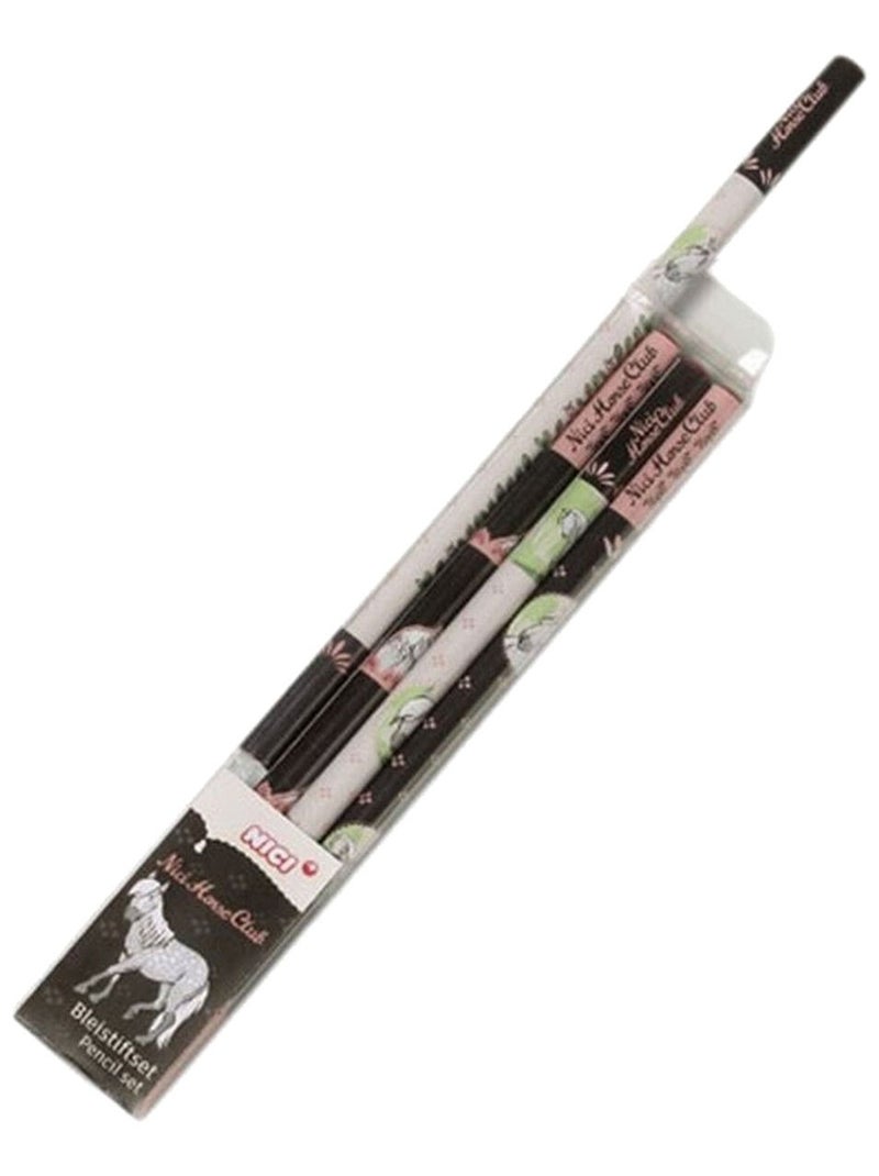4 crayons gris Nici Horse Club Noir - Kiabi