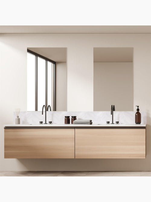 4 crédences adhésives motifs chevrons effet Zellige - Kiabi
