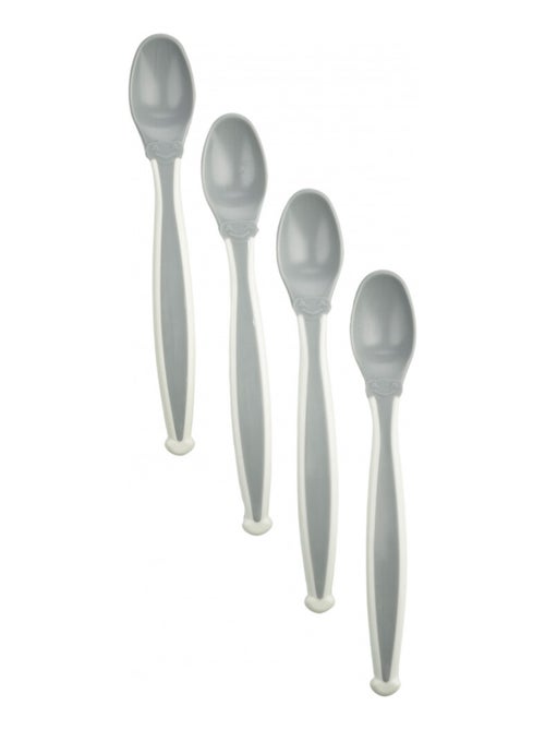 4 cuillères douces gris CHARME / BLANC MUGUET - Kiabi