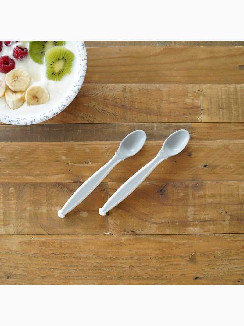 4 cuillères douces gris CHARME / BLANC MUGUET Gris - Kiabi