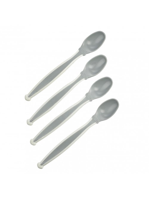4 cuillères douces gris CHARME / BLANC MUGUET - Kiabi