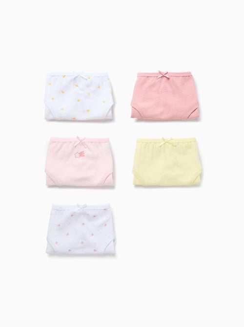 4 culottes en coton à motif d'étoiles - Kiabi