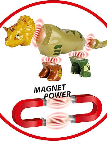 4 Dinosaures Magnétiques - Jouets Klein