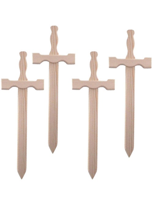4 épées en bois 39 x 13 cm - Graine Créative - Kiabi