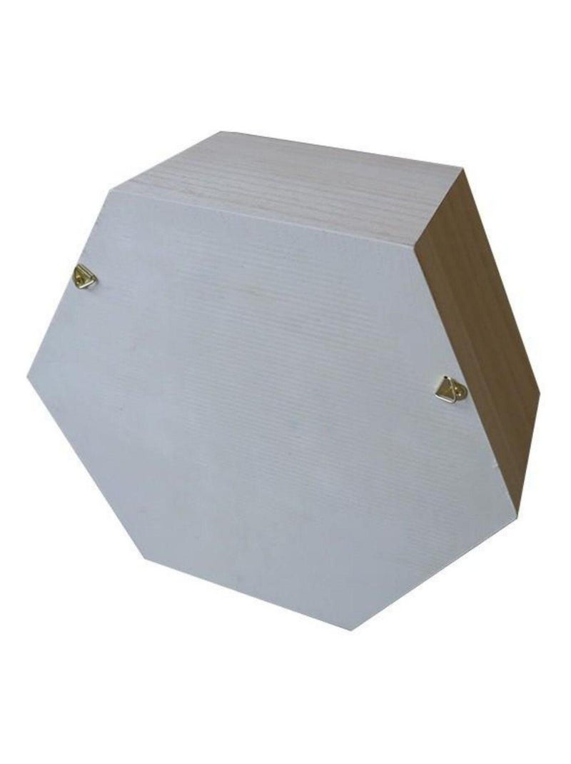 4 étagères hexagonales en bois 30 x 26 x 10 cm - Graine Créative Beige - Kiabi