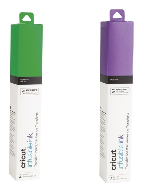 4 feuilles de transfert - Violet/ Vert - Cricut - Cricut - Kiabi
