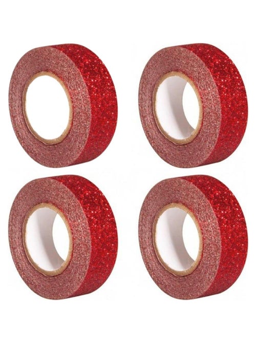 4 glitters tape 5 m x 1,5 cm - rouge - Rayher - Kiabi