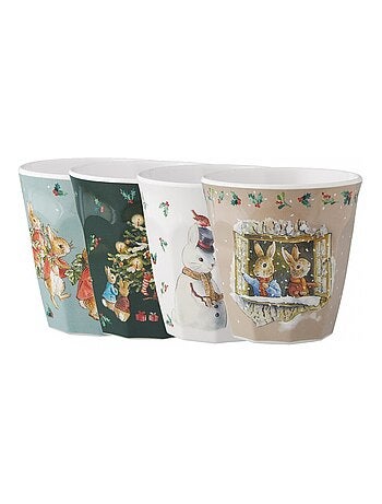 4 Gobelets Pierre Lapin Noël