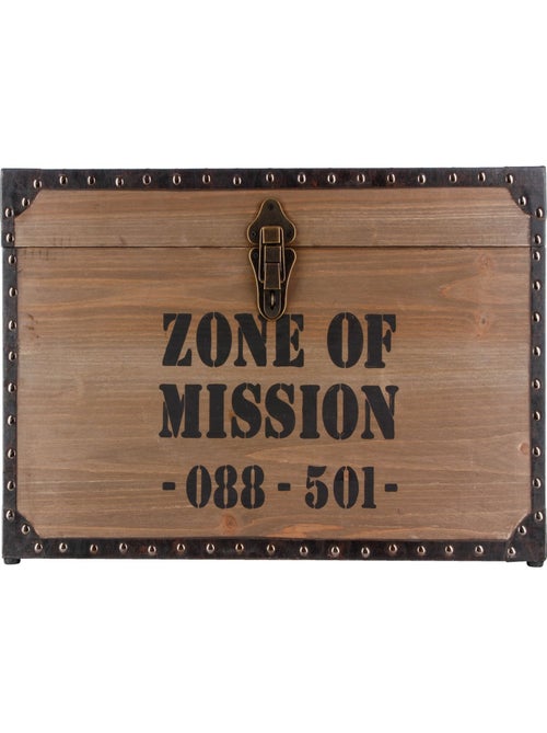 4 Malles vintages design bois Factory - Kiabi