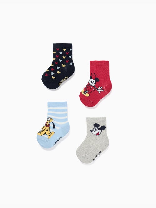 4 paires de chaussettes avec imprimés Mickey et Pluto - Kiabi