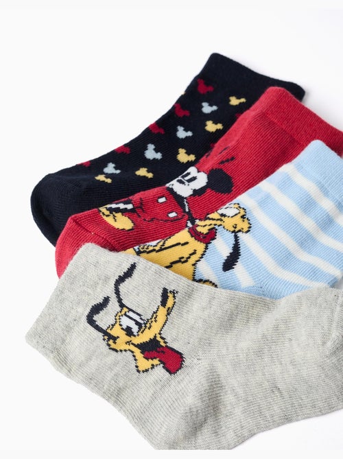 4 paires de chaussettes avec imprimés Mickey et Pluto - Kiabi