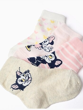 4 paires de chaussettes avec imprimés Minnie et Figaro
