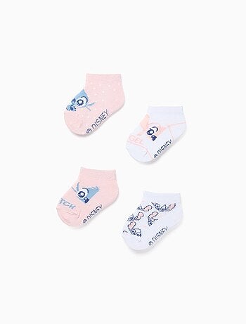 4 Paires de Chaussettes Courtes Stitch Lilo et Stitch
