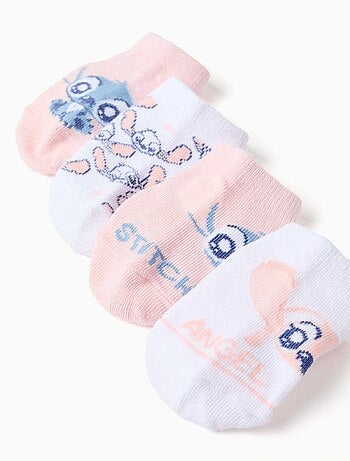 4 Paires de Chaussettes Courtes Stitch Lilo et Stitch