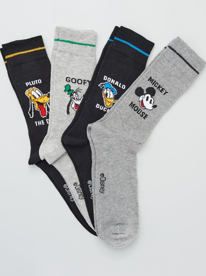 4 paires de chaussettes 'Disney' noir/gris - Kiabi