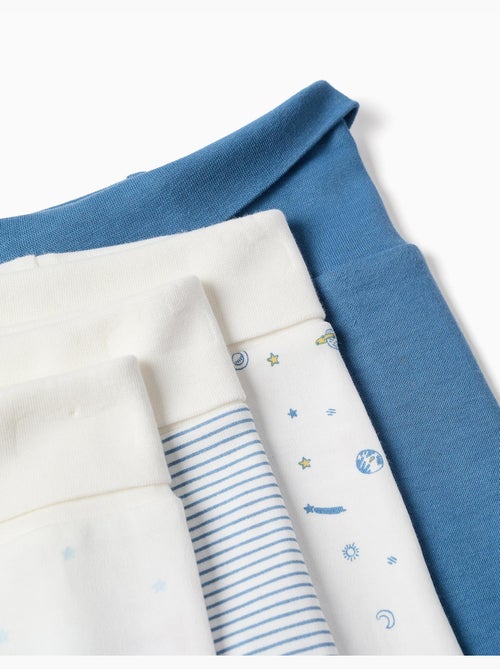 4 pantalons avec pieds en coton unis/imprimés - Kiabi 4 pantalons avec pieds en coton unis/imprimés - Kiabi