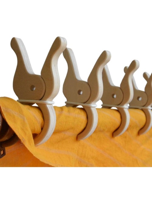 4 pinces géantes en bois - Kiabi