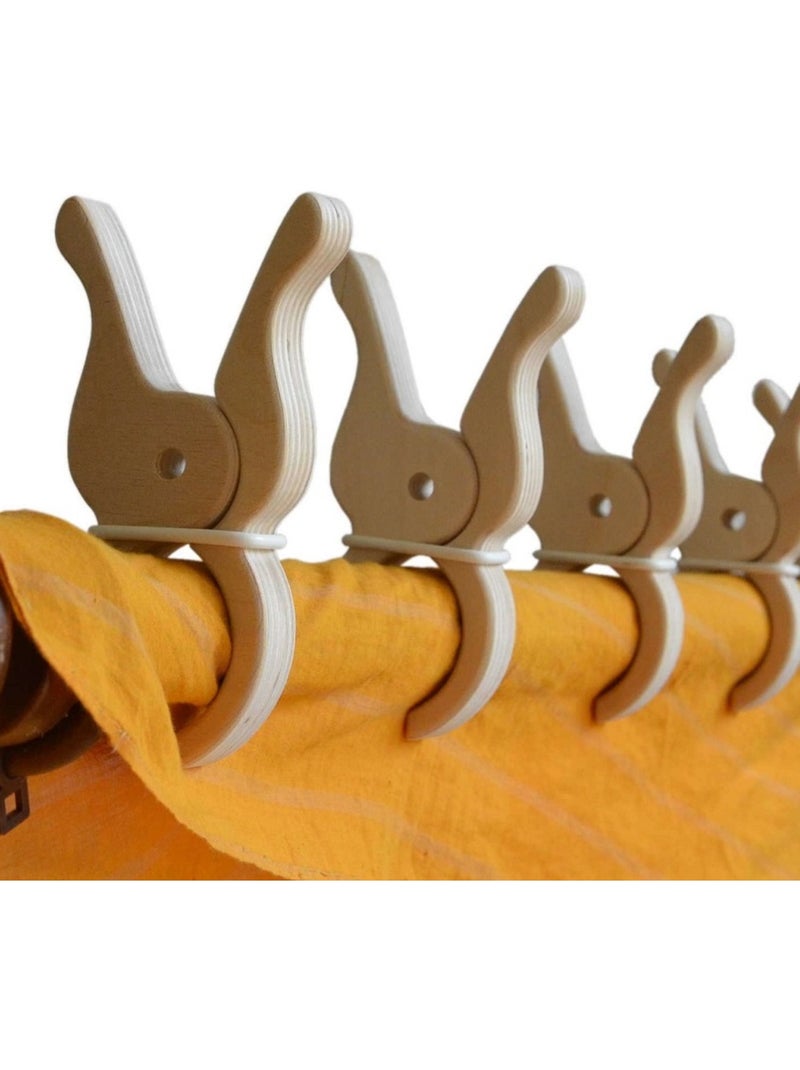 4 pinces géantes en bois Beige - Kiabi