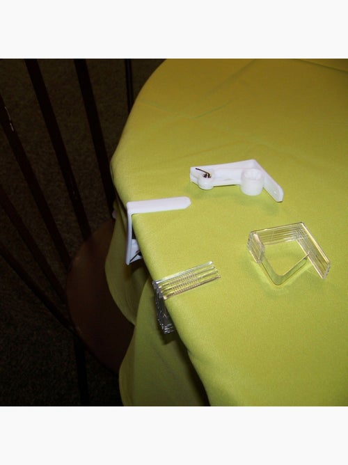 4 pinces transparentes pour nappe 4.6 x 4.3 cm - Kiabi