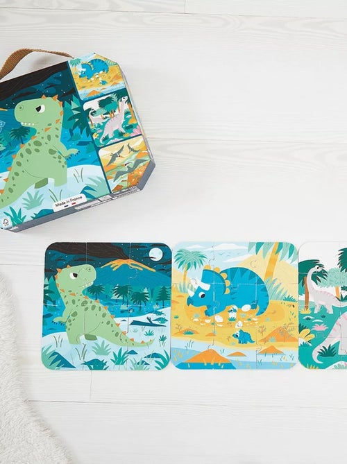 4 puzzles évolutifs Dinosaures - Kiabi