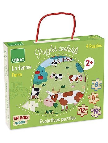 4 puzzles évolutifs Ferme