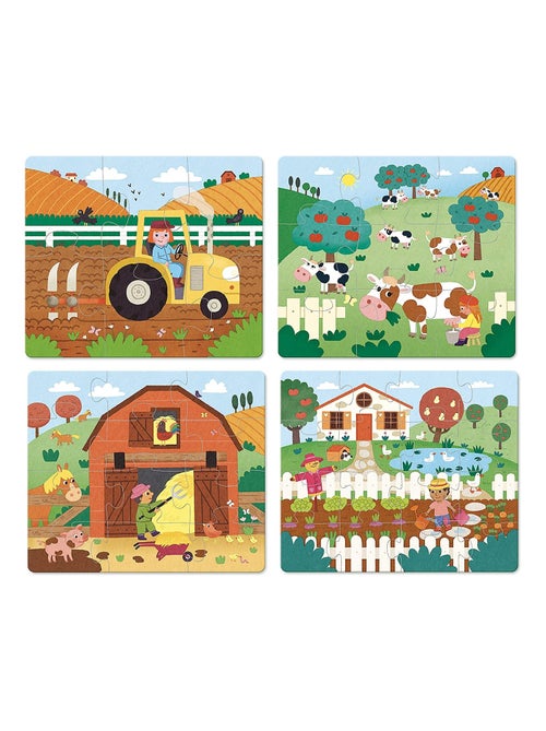 4 puzzles évolutifs Ferme - Kiabi