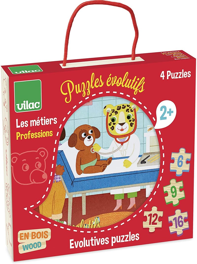 4 puzzles évolutifs Métiers N/A - Kiabi