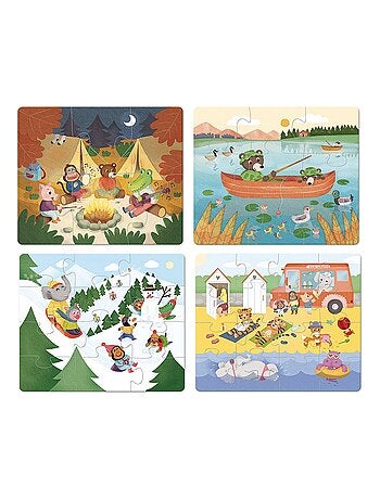 4 puzzles évolutifs Vacances