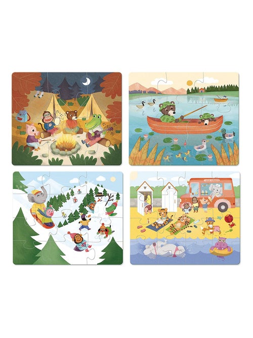 4 puzzles évolutifs Vacances - Kiabi