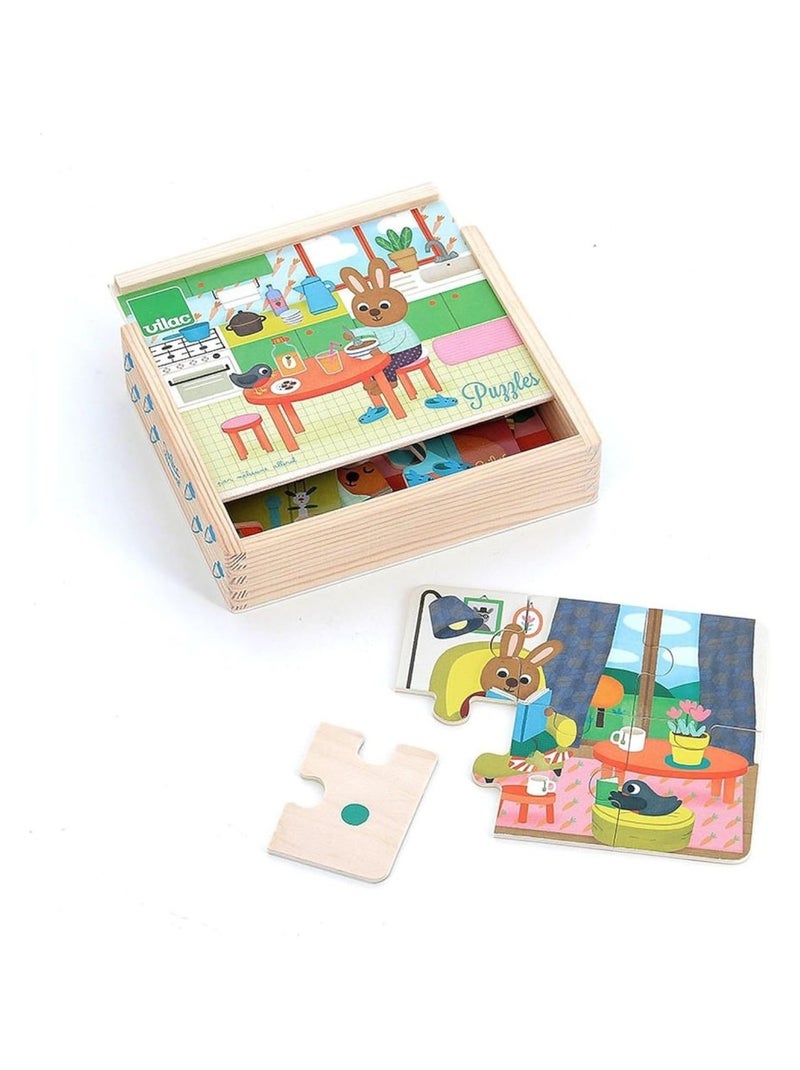4 puzzles La Maison N/A - Kiabi