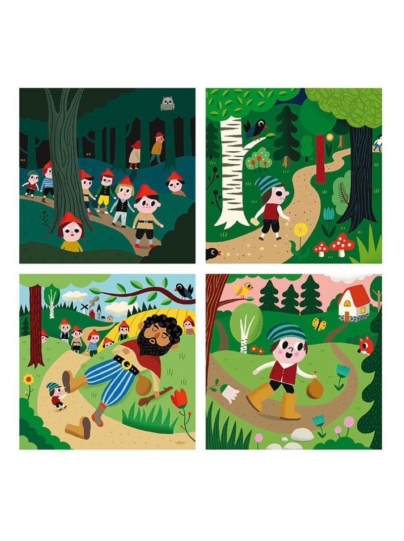 4 puzzles Le Petit Poucet N/A - Kiabi