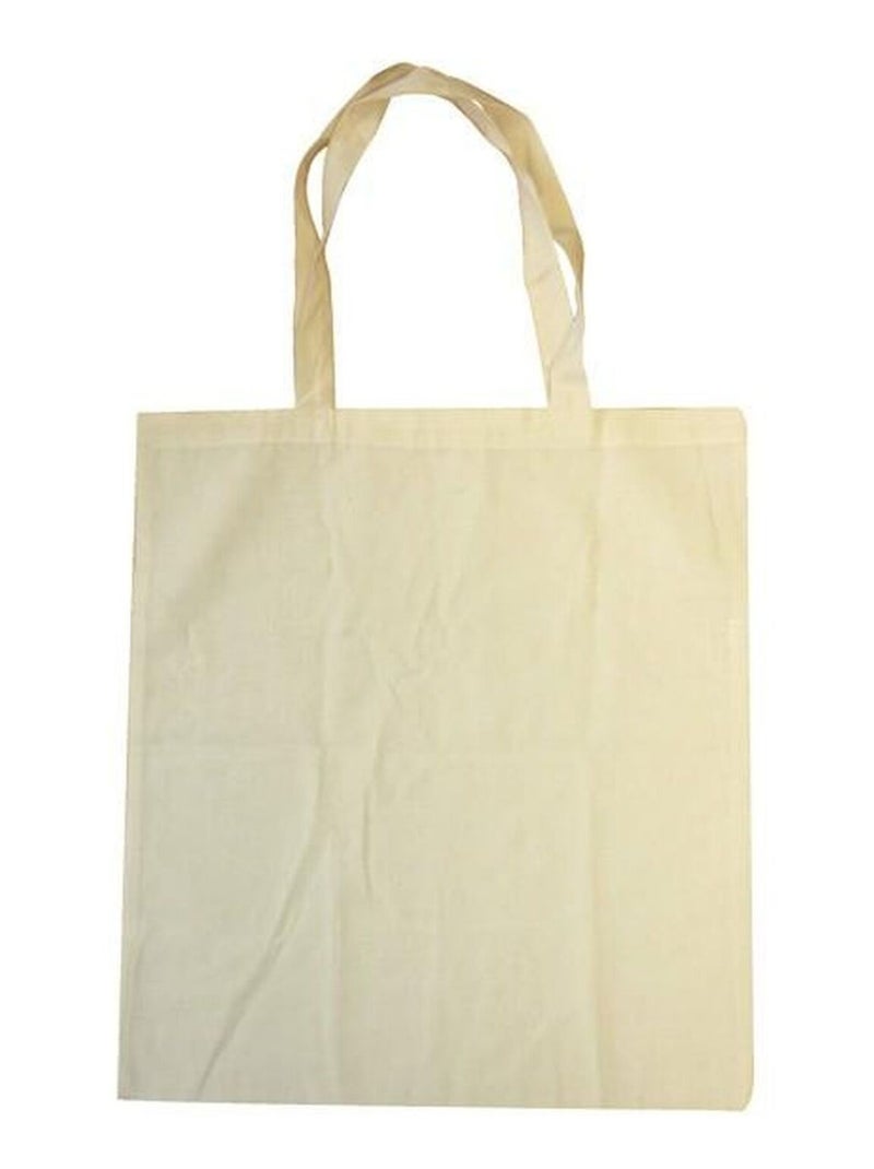 4 sacs shopping tote bag en coton 37 x 42 cm - Graine Créative Beige - Kiabi