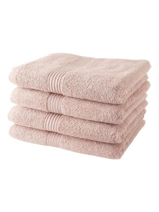 4 Serviettes de Bain50 x 100 cm - Rose des sables - TODAY